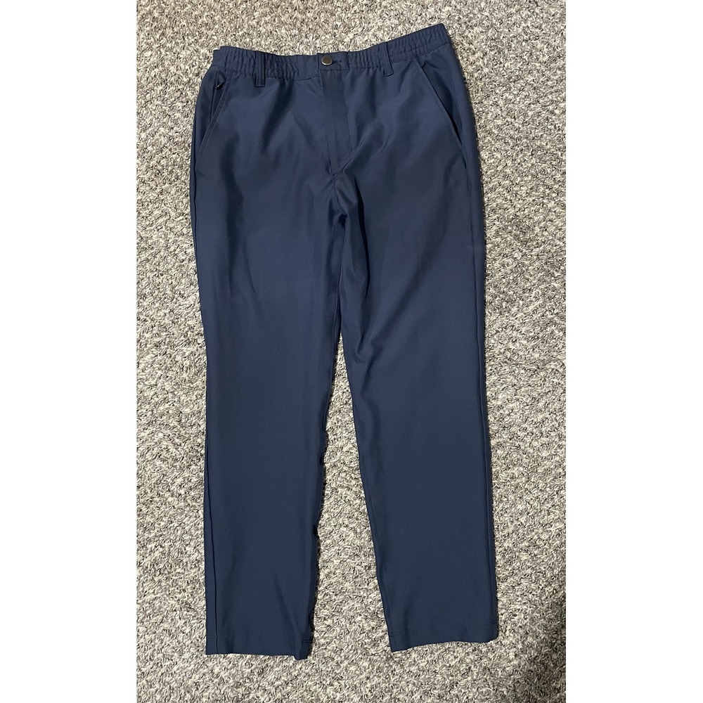 Marc New York MNY Mens Navy Blue Performance Tech Golf Pants 32x29 Tapered Leg